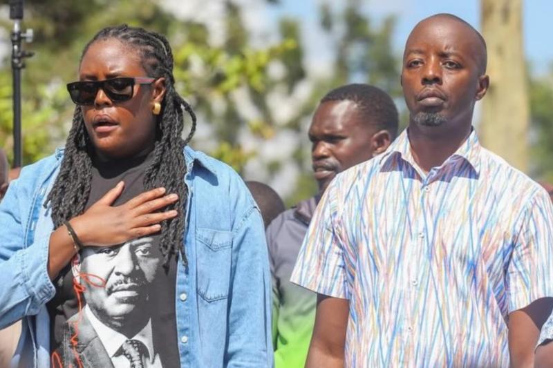 File image of Winnie Odinga and Raila Odinga Junior.